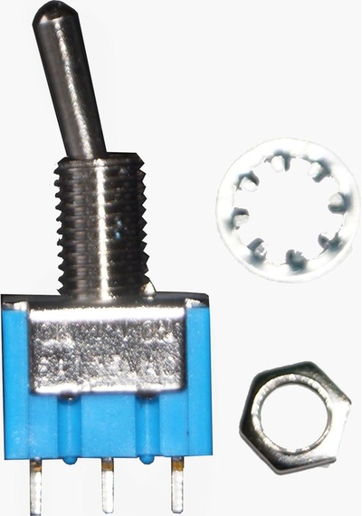 Mini Toggle Switch On-on 6 Pin 2 Kutup 6a 125vac Mavi Anahtar Mts-202