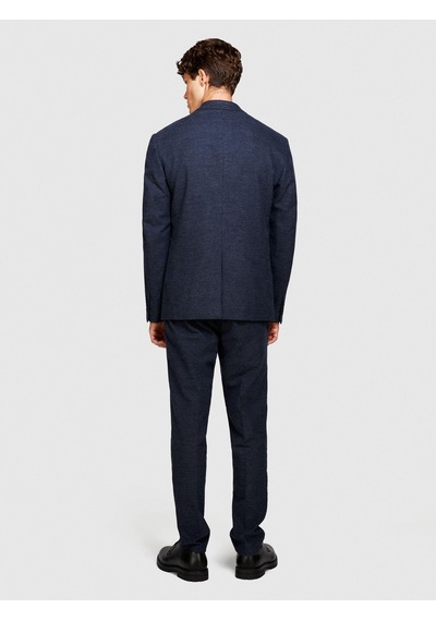 Sisley Slim Fit Çizgili Şardonlu Pantolon Erkek Krem T-shirt - 323a4pdlsf03c