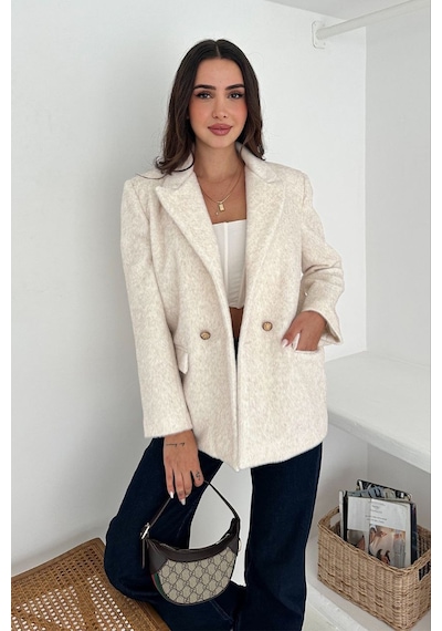 Blazer Ceket Beyaz Beyaz