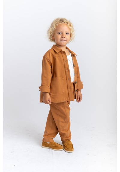 Oliven The Kid Oliventhekid Unisex Gabardin Ceket Taba Taba