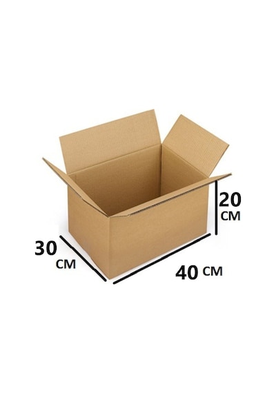 40x30x20 Ksssk Gramajlı Çift Oluklu Küçük Boy Koli - 5 Adet 8 Desi