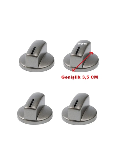 Ocak Fırın Ankastre Düğmesi Bsch İle  4&apos Lü Set - Gri