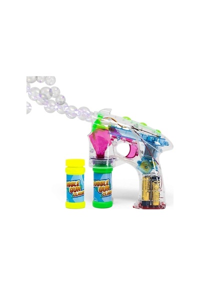 Flash Bubble Gun Pilli Sesli Işıklı Müzikli Köpük Atan Tabanca
