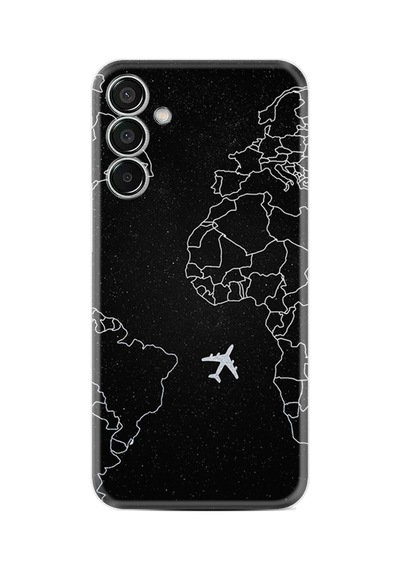 Vivo V30 Kılıf Desenli Silikon Platinium Series Black Plane 1868