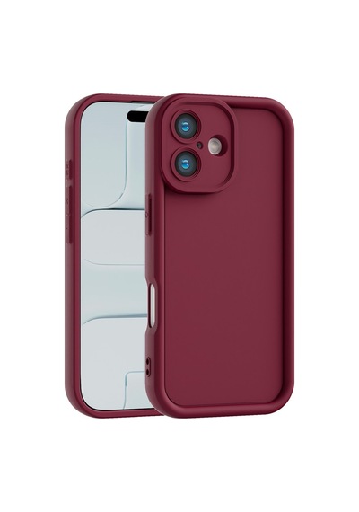 Apple iPhone 16 Uyumlu Kamera Çıkıntılı Mat Silikon Telefon Kılıfı Resimdeki