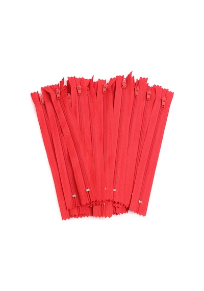 Pantolon Fermuarı 20cm Kırmızı 5 Adet