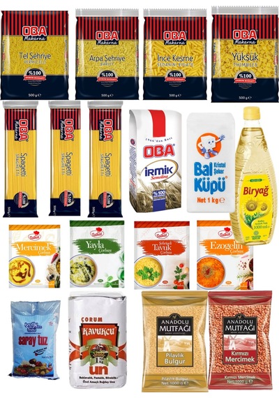 Ramazan Paketi Kumanya Yardım Gıda Erzak Kolisi Ekonomik Paket 18 Parça