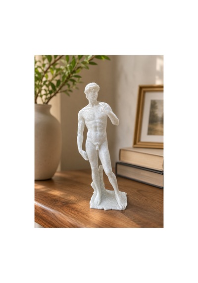 +18 Dekoratif Davut Heykeli Michelangelo - Plastik Biblo 19 Cm