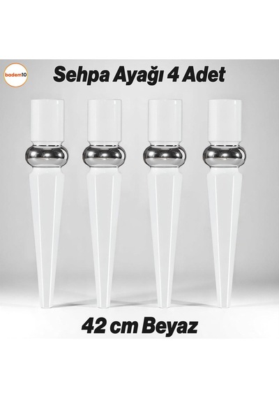 Elips 4 Adet Sehpa Ayağı 42 Cm Plastik Beyaz Masa Ayak Mutfak Sehpası Masası Mobilya Ayakları 6395751