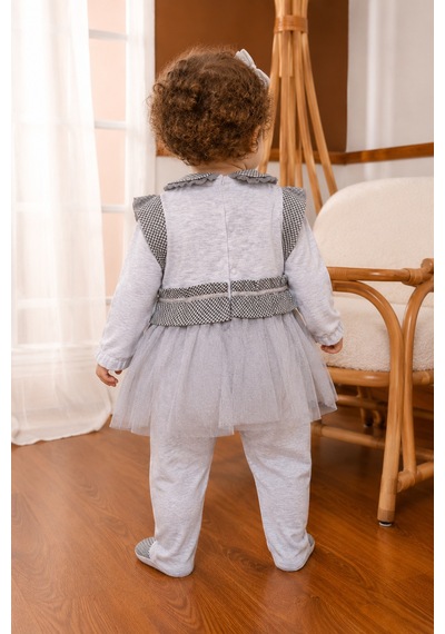 Babyhola Özel Tasarım Kız Bebek Etekli Tulum Quenn Collection Yenidoğan Bebek Hediyesi 14030 Gri Babyhola Özel Tasarım Kız Bebek Etekli Tulum Quenn Collection Yenidoğan Bebek Hediyesi 14030 Gri