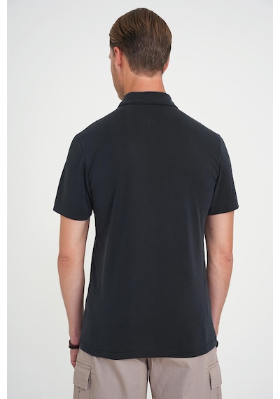 Efor Comfort Fit Polo Yaka Modal Karışım Kısa Kol Casual Siyah Tişört Ts 903 Siyah
