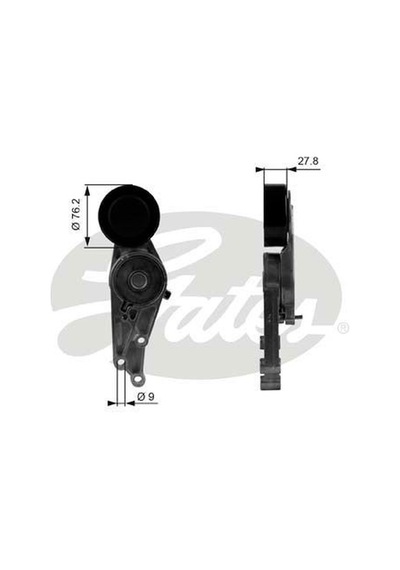 GATES T38207 V KAYIŞ GERGİ RULMANI A4 00- A6 01- 1.6 1.8T 2.0 KÜT