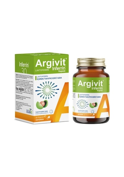 Argivit Inferrin Laktoferrin İçeren Takviye Edici Gıda 3 x 30 Kapsül