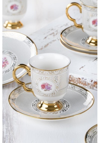 Acar Fiona 6 Kişilik Kahve Fincanı Takımı 90 ml HXF-22-0209
