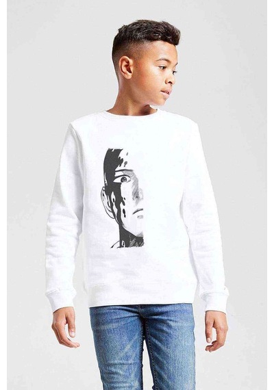 Tshirthane Anime One Punch Man Baskılı Unisex Çocuk Beyaz Sweatshirt (534766631) Beyaz