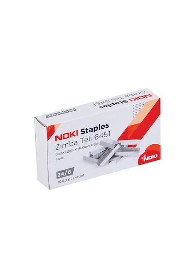 Noki 6451 Zımba Teli No:24/6 1000 Adet Beyaz 10 Adet