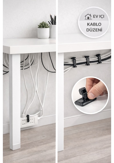 30 Lu Evrensel Plastik Kablo Sabitleme Klipsi Çok Amaçlı Montaj Ve Bağlantı Tokası
