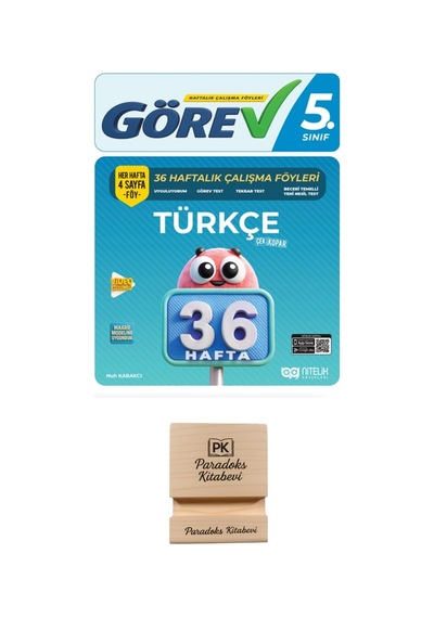 Nitelik Yayınları 5. Sınıf Görev Türkçe 36 Haftalık Çalışma Föyleri + Telefon Standı