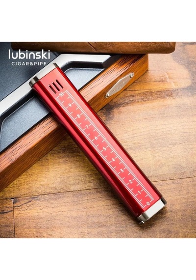Lubinski Cigar Slim Cetvelli Ve Sehpalı Çift Torch Puro Çakmağı Mavi Çok Renkli