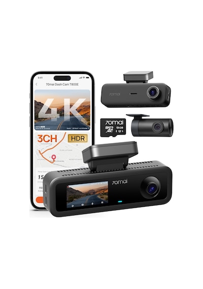 70mai T800e 4k Dashcam Araba 3 Kanallı, 4k+1080p+1080p Ön Arka İç 3 Kanallı Araç Kamerası, Hdr F1.55, Ir Gece Görüşü, 24h Park İzleme, Gps, G-sensor, Wifi 6, 64gb Sd Kartlı Süper Kapasitör 70mai T800e 4k Dashcam Araba 3 Kanallı, 4k+1080p+1080p Ön Arka İç 3 Kanallı Araç Kamerası, Hdr F1.55, Ir Gece Görüşü, 24h Park İzleme, Gps, G-sensor, Wifi 6, 64gb Sd Kartlı Süper Kapasitör