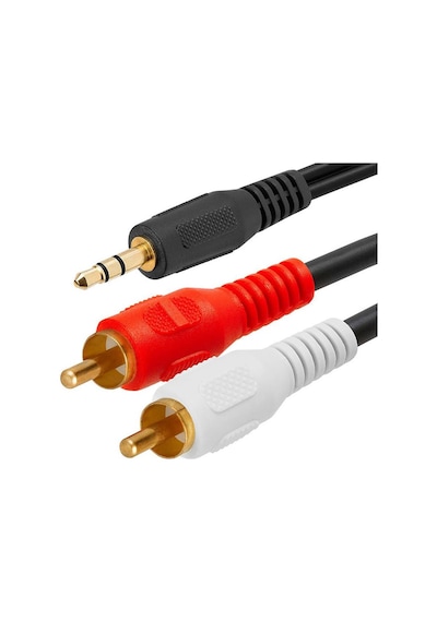 Aux Kablo - 3.5 Mm Stereo Erkek - 2X Rca Erkek - 1.5 Metre