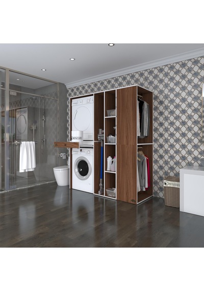 Kenzlife Çamaşır-Kurutma Makinesi Dolabı Ve Giysi Dolabı Çekmeceli Attar Sağ Cvz 187 160 60 Banyo Çok Renkli Kenzlife Çamaşır-Kurutma Makinesi Dolabı Ve Giysi Dolabı Çekmeceli Attar Sağ Cvz 187 160 60 Banyo Çok Renkli