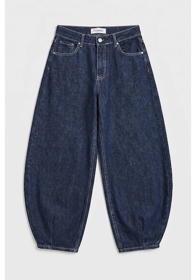 Itsbasic Kadın İndigo Selvedge 7s6-50 Mega Balon Fit %100 Koton Denim Jean