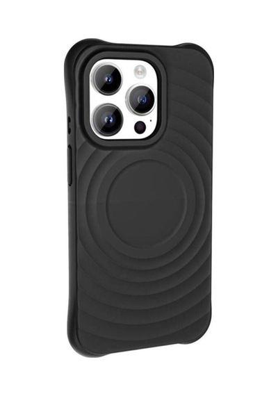 Apple Uyumlu iPhone 14 Pro M-safe Şarj Özellikli Airbagli Mat Görünümlü Zore Hepi Kapak Siyah