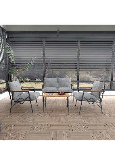 Doruk Home Balkon, Bahçe, Cafe, Metal Kanepe Koltuk Takımı , Bahçe Mobilyası, 70x40 Sehpalı - 211 Orta Gri Doruk Home Balkon, Bahçe, Cafe, Metal Kanepe Koltuk Takımı , Bahçe Mobilyası, 70x40 Sehpalı - 211 Orta Gri