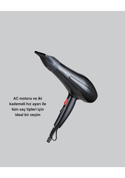Profesyonel 2200w Fön Makinesi Ac Motorlu, Hızlı Kurutma, Hafif Tasarım