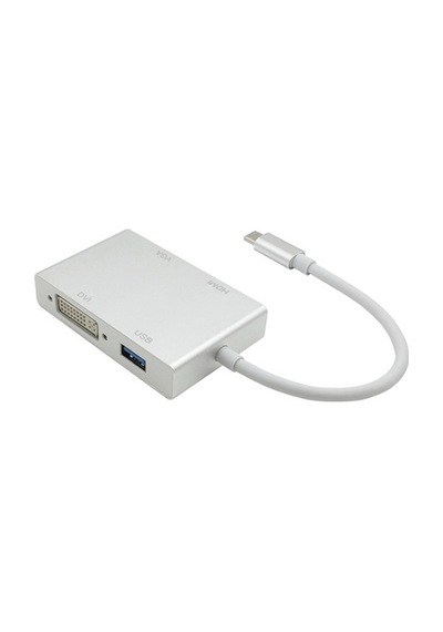 Teknogreen Tkd-866 Usb-Type C To Vga-Dvi-Hdmi-Usb
