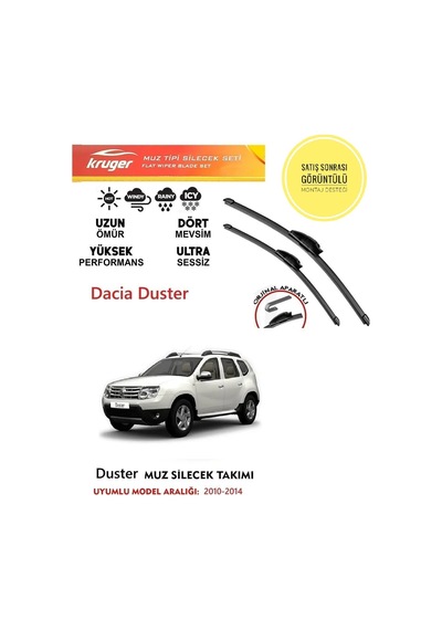 Dacia Duster 2011 Model Ön Muz Silecek Silgi Silgeç Araca Özel Aparat
