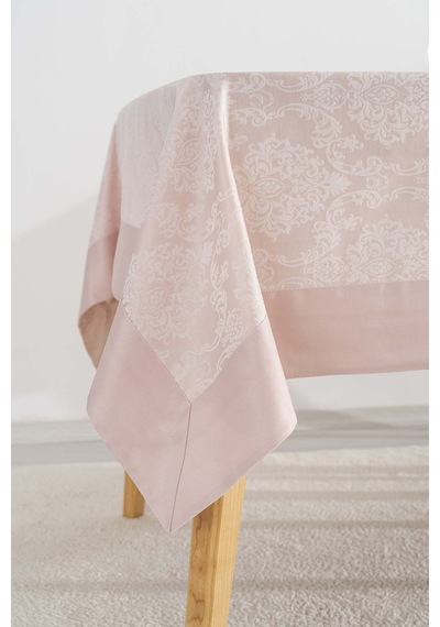 Rivaistanbul Damascus Pudra Pembe Masa Örtüsü 160x220 Cm Pembe
