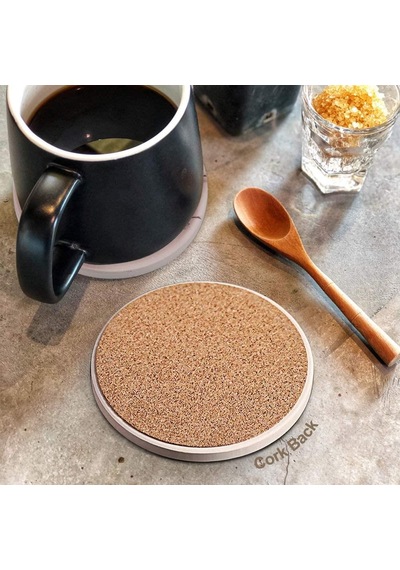Seramik Bardak Altlığı 2 Li Set Aşçı Desenli 10x10cm Çok Renkli