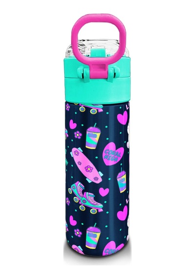 Coral High Kids Lacivert Pembe Kedili Paten Desenli Pipetli Ve Direkt İçim Çelik Termos 500 Ml 31983 Lacivert - Pembe Coral High Kids Lacivert Pembe Kedili Paten Desenli Pipetli Ve Direkt İçim Çelik Termos 500 Ml 31983 Lacivert - Pembe