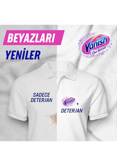 Vanish Oxi Action Kristal Beyaz Deterjan Güçlendirici ve Leke Çıkarıcı Toz 480 G