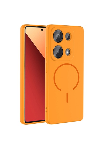 Xiaomi Redmi Note 13 Pro 4g Kılıf Magsafe Destekli Kamera Korumalı Yumuşak Silikon Pazarplus Mürdüm