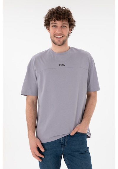 U.S. Polo Assn. Erkek Comfort Fit Bisiklet Yaka Gri Tişört 50306017-VR024