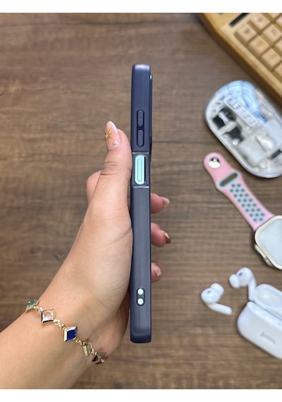 Samsung Galaxy Note 20 Ultra Uyumlu Premium Deri Dokulu Darbelere Dayanıklı Nazal Silikon Kılıf Lacivert