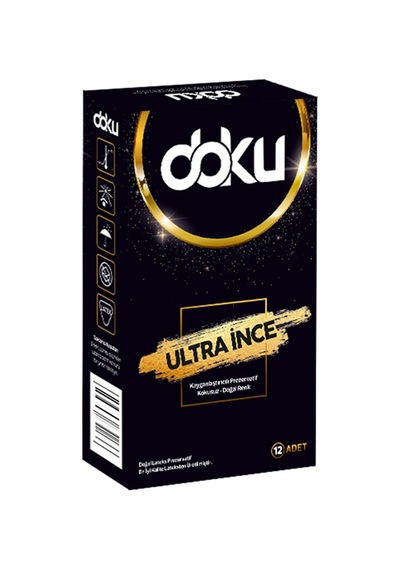 Doku Ultra İnce Prezervatif - 12 Adet
