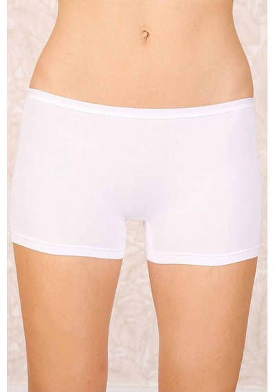 Likralı Süprem Bayan Boxer Short Beyaz 2100b Beyaz