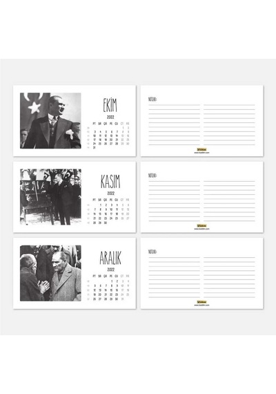 Atatürk Fotoğraflı 2027 Takvim Şövale Masa Takvimi