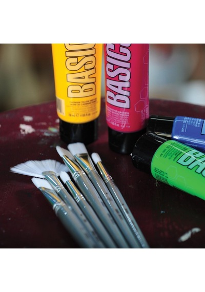 Liquitex 6924001 Basics Fırça, Akrilik Boyalar İçin Sentetik Fırça, Uzun Ömürlü, Sağlam Ve Şeklini Muhafaza Ed