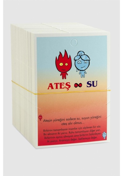 Ateş Su Bileklik Kartı 100 Adet