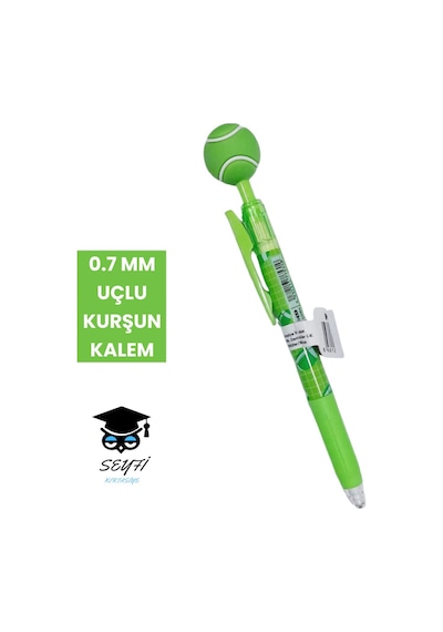 Eğlenceli Başlıklı 0.7 Uçlu Kurşun Kalemler Yeşil