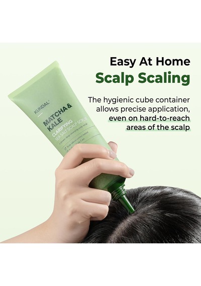 Yağlı Saçlara Dökülme Karşıtı Saç Derisi Peelingi Matcha&kale Clarifying Sea Salt Scalp Scrub