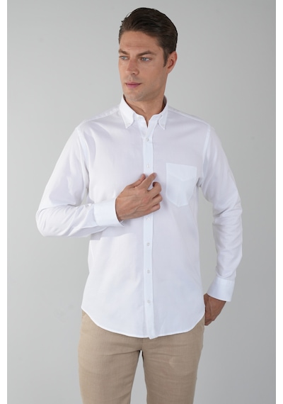 Bisse Regular Fit Pal Bdk Yaka Uk Klasik T.cep Beyaz Gmkls4kpal224048 D01 Beyaz
