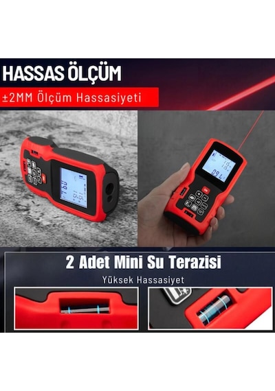 Mtr80 80m Lazermetre Lazer Mesafe Ölçer