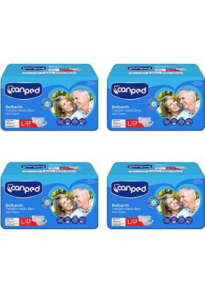 Canped Belbantlı Hasta Bezi Büyük Boy Large 92 Adet