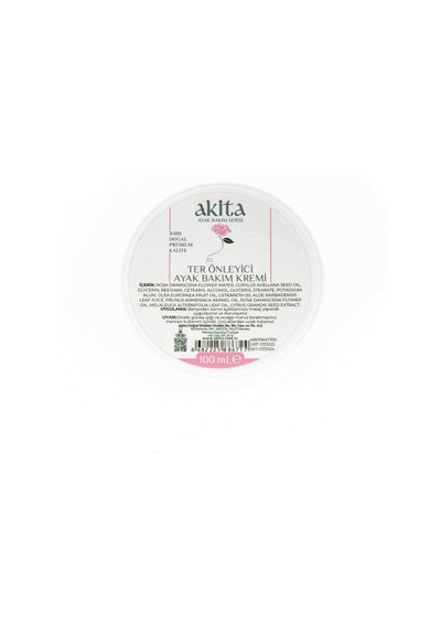 Akita Gül Özlü Doğal Ter Önleyici Ayak Kremi 100 ML